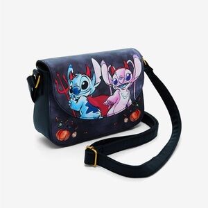 Loungefly Disney Stitch & Angel Devils Crossbody Bag-Halloween